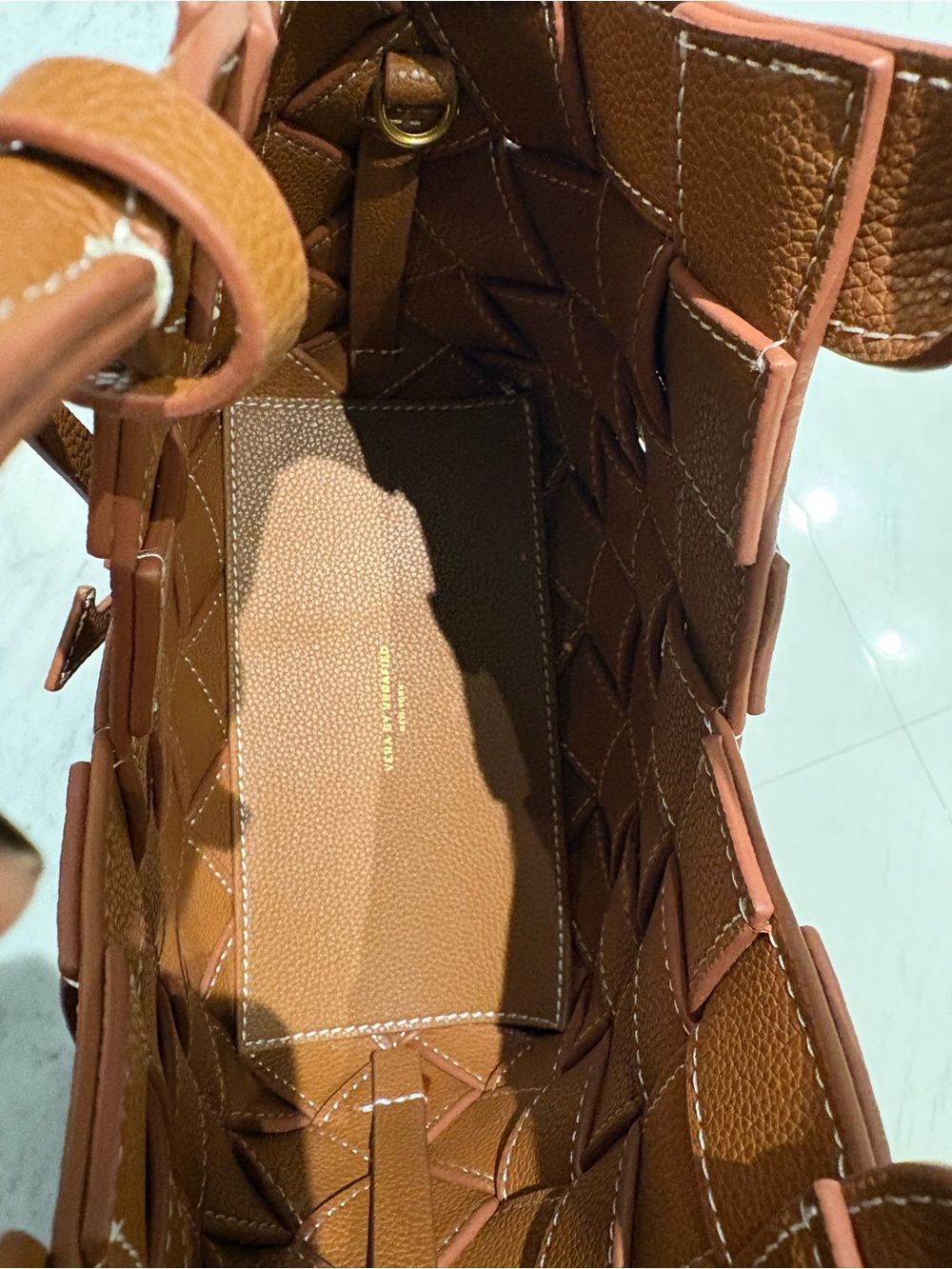 Caramel Woven Basket Bag - Picture 5 of 9